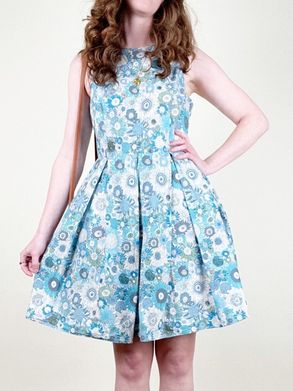 Vintage Liberty of London Fabrics Mini Sun Dress Fit & Flare Floral Sundress - 8